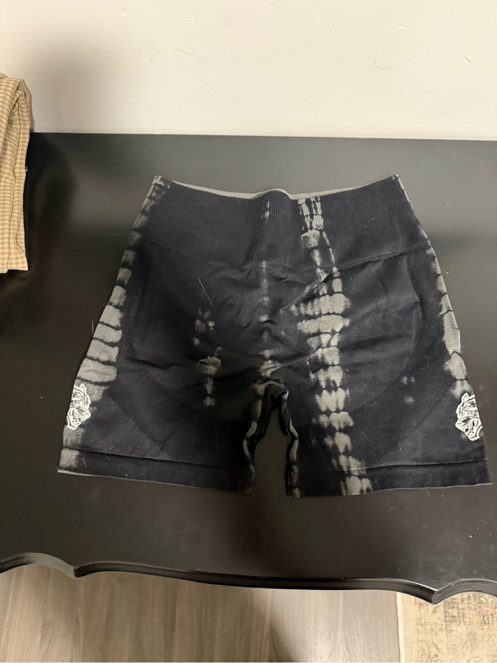 Darc Sport Black Tie-Dye High-Waist Bike Shorts